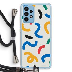 CaseCompany Illustratieve pop 2: Samsung Galaxy A52 Transparant Hoesje met koord
