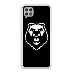 CaseCompany Angry Bear (black): Samsung Galaxy A22 4G Transparant Hoesje