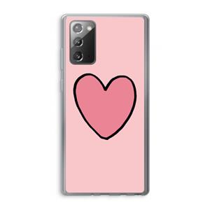 CaseCompany Hartje: Samsung Galaxy Note 20 / Note 20 5G Transparant Hoesje