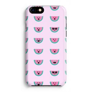 CaseCompany Smiley watermeloenprint: iPhone 8 Volledig Geprint Hoesje