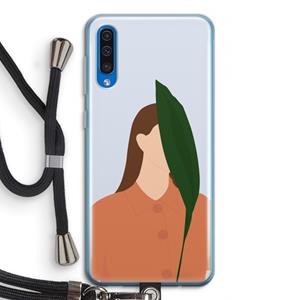 CaseCompany Leaf: Samsung Galaxy A50 Transparant Hoesje met koord
