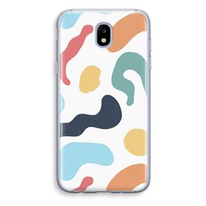 CaseCompany Memphis Shapes Blue: Samsung Galaxy J5 (2017) Transparant Hoesje