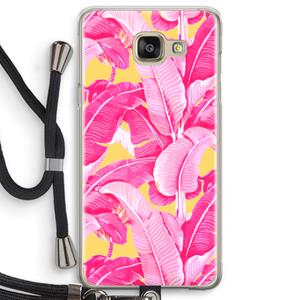 CaseCompany Pink Banana: Samsung Galaxy A5 (2016) Transparant Hoesje met koord