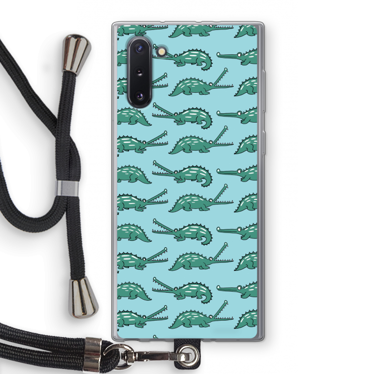 CaseCompany Kroko: Samsung Galaxy Note 10 Transparant Hoesje met koord