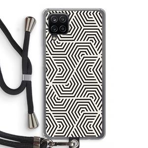 CaseCompany Magic pattern: Samsung Galaxy A12 Transparant Hoesje met koord
