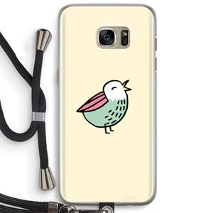 CaseCompany Birdy: Samsung Galaxy S7 Edge Transparant Hoesje met koord