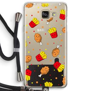 CaseCompany Chicken 'n Fries: Samsung Galaxy A5 (2016) Transparant Hoesje met koord