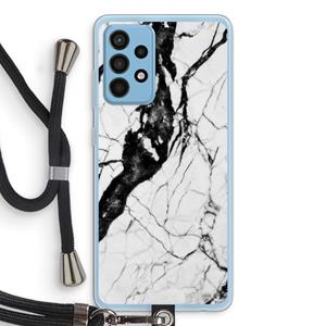 CaseCompany Witte marmer 2: Samsung Galaxy A52 Transparant Hoesje met koord