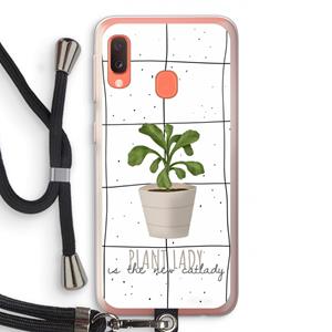 CaseCompany Kamerplant op vensterruit: Samsung Galaxy A20e Transparant Hoesje met koord