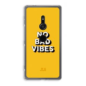 CaseCompany No Bad Vibes: Sony Xperia XZ2 Transparant Hoesje