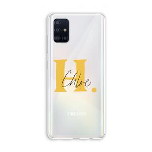 CaseCompany Amber Script: Galaxy A51 4G Transparant Hoesje