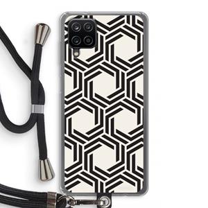 CaseCompany Geometrisch patroon: Samsung Galaxy A12 Transparant Hoesje met koord