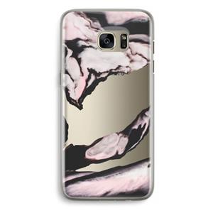 CaseCompany Roze stroom: Samsung Galaxy S7 Edge Transparant Hoesje