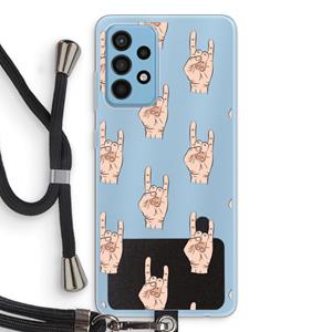 CaseCompany Rock: Samsung Galaxy A52 Transparant Hoesje met koord