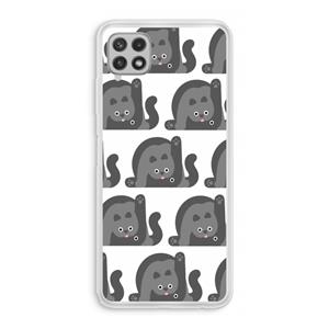 CaseCompany Cats: Samsung Galaxy A22 4G Transparant Hoesje