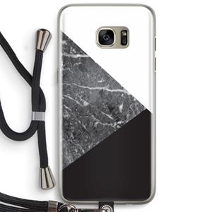 CaseCompany Combinatie marmer: Samsung Galaxy S7 Edge Transparant Hoesje met koord