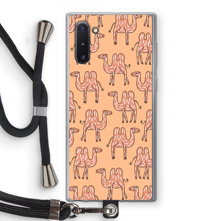 CaseCompany Kameel: Samsung Galaxy Note 10 Transparant Hoesje met koord