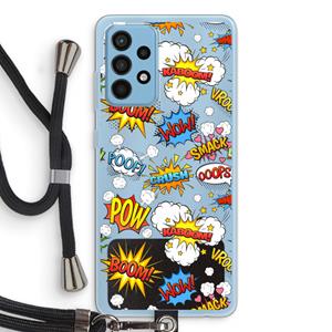 CaseCompany Pow Smack: Samsung Galaxy A52 Transparant Hoesje met koord