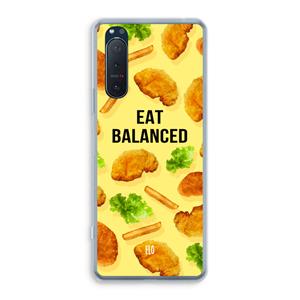 CaseCompany Eat Balanced: Sony Xperia 5 II Transparant Hoesje