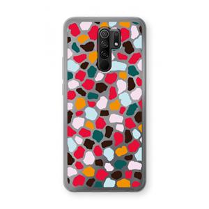 CaseCompany Colored Giraffe: Xiaomi Redmi 9 Transparant Hoesje