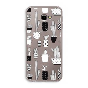 CaseCompany Cactusmotief: Samsung Galaxy J4 Plus Transparant Hoesje