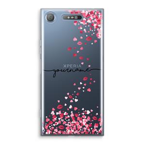 CaseCompany Hartjes en kusjes: Sony Xperia XZ1 Transparant Hoesje