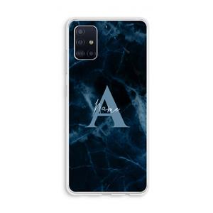 CaseCompany Midnight Marble: Galaxy A51 4G Transparant Hoesje