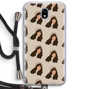 CaseCompany Bonjour mon amour: Samsung Galaxy J5 (2017) Transparant Hoesje met koord