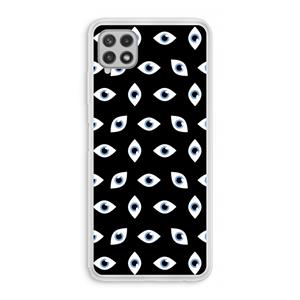 CaseCompany Eyes pattern: Samsung Galaxy A22 4G Transparant Hoesje