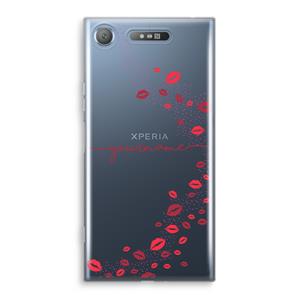 CaseCompany Kusjes: Sony Xperia XZ1 Transparant Hoesje
