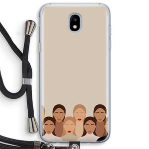 CaseCompany Girls girls girls: Samsung Galaxy J5 (2017) Transparant Hoesje met koord