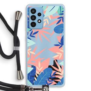 CaseCompany Tropisch: Samsung Galaxy A52 Transparant Hoesje met koord