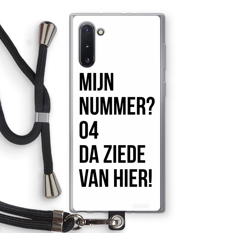CaseCompany Da ziede van hier: Samsung Galaxy Note 10 Transparant Hoesje met koord