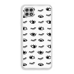 CaseCompany Eye pattern #2: Samsung Galaxy A22 4G Transparant Hoesje
