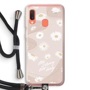 CaseCompany Daydreaming becomes reality: Samsung Galaxy A20e Transparant Hoesje met koord
