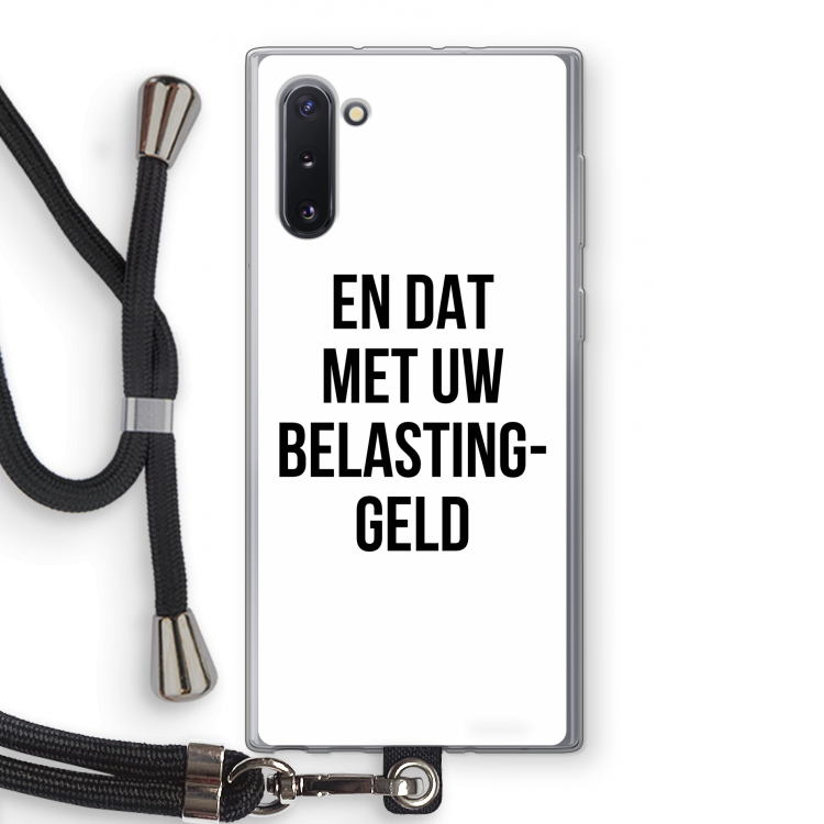 CaseCompany Belastinggeld: Samsung Galaxy Note 10 Transparant Hoesje met koord