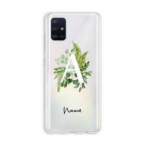 CaseCompany Green Brush: Galaxy A51 4G Transparant Hoesje