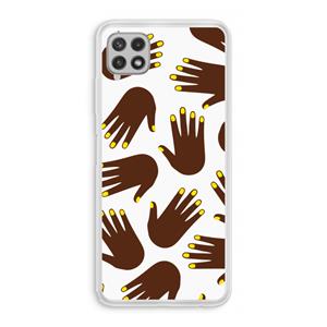CaseCompany Hands dark: Samsung Galaxy A22 4G Transparant Hoesje