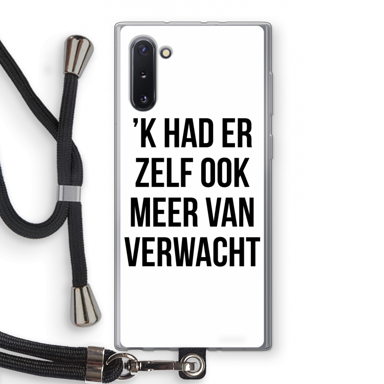 CaseCompany Meer verwacht: Samsung Galaxy Note 10 Transparant Hoesje met koord