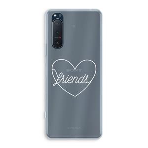 CaseCompany Friends heart pastel: Sony Xperia 5 II Transparant Hoesje
