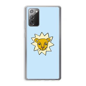 CaseCompany Kleine leeuw: Samsung Galaxy Note 20 / Note 20 5G Transparant Hoesje