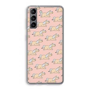 CaseCompany Ponys: Samsung Galaxy S21 Transparant Hoesje