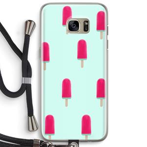CaseCompany Waterijsje: Samsung Galaxy S7 Edge Transparant Hoesje met koord