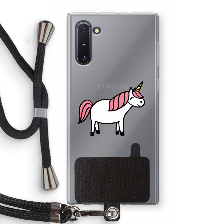 CaseCompany Eenhoorn: Samsung Galaxy Note 10 Transparant Hoesje met koord