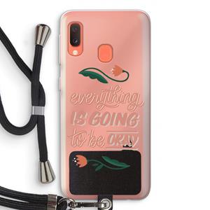 CaseCompany Optimistic flower girl: Samsung Galaxy A20e Transparant Hoesje met koord