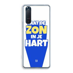 CaseCompany Laat de zon in je hart: Sony Xperia 5 II Transparant Hoesje