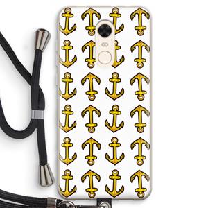 CaseCompany Musketon Anchor: Xiaomi Redmi 5 Transparant Hoesje met koord