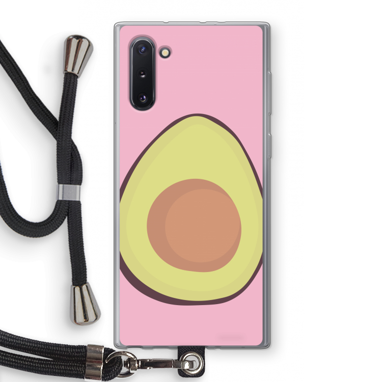 CaseCompany Avocado: Samsung Galaxy Note 10 Transparant Hoesje met koord