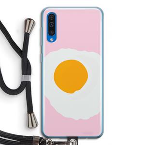 CaseCompany Sunny side up: Samsung Galaxy A50 Transparant Hoesje met koord