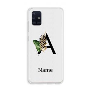 CaseCompany Charcoal Flora: Galaxy A51 4G Transparant Hoesje
